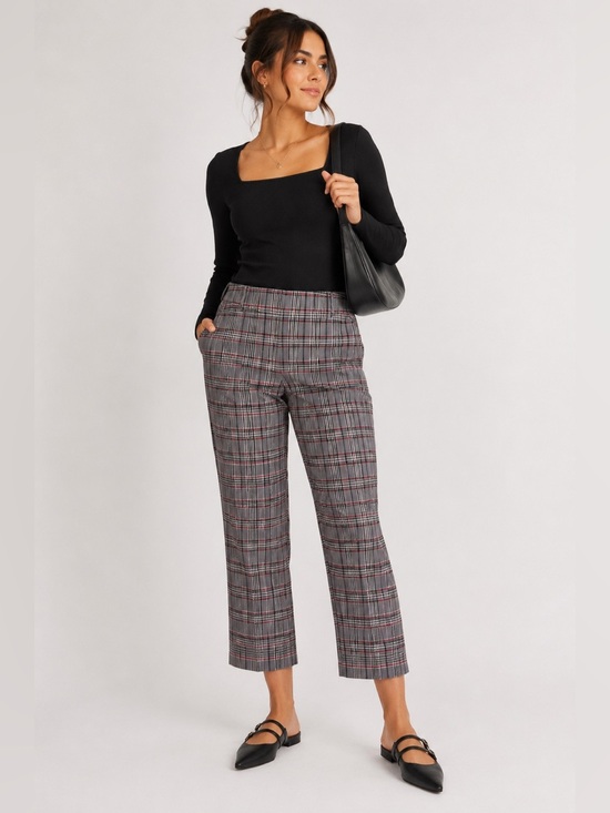 rag & bone Pants - rag & bone Gray Plaid Ankle Pants Women’s Size 4 Cropped Slim Career